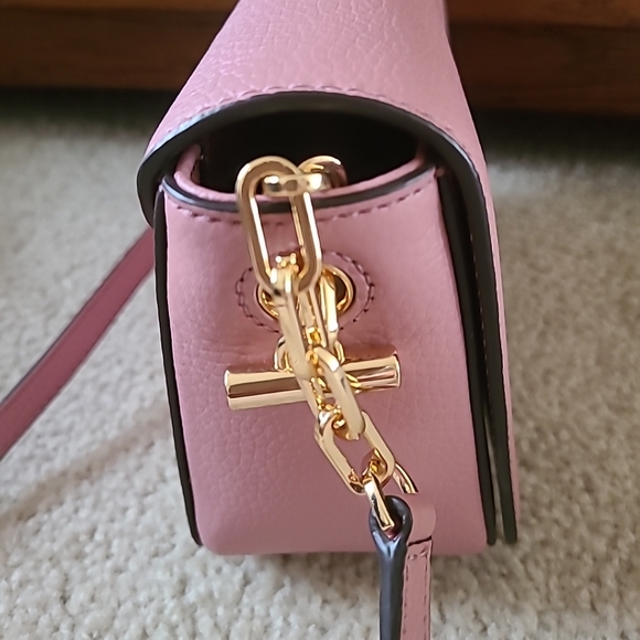 Tory Burch Pink Leather Crossbody Bag   (Pink Magnolia)